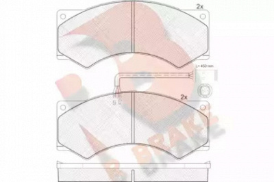 R BRAKE rb0759 -  Комплект тормозных колодок, дисковый тормоз